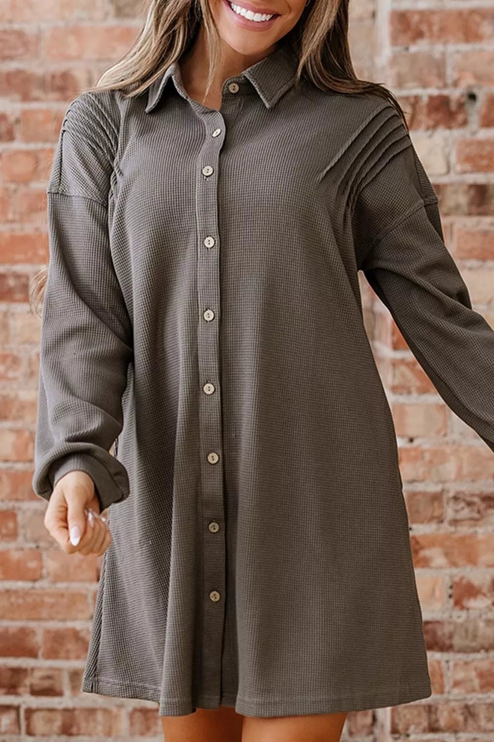 Buttoned Up, But Not Boring Dress - Bayou Curves