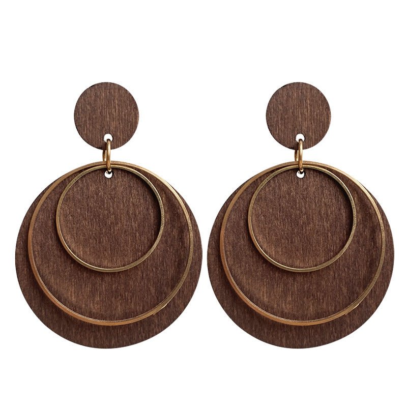 Geometric Drop Earrings - Bayou Curves