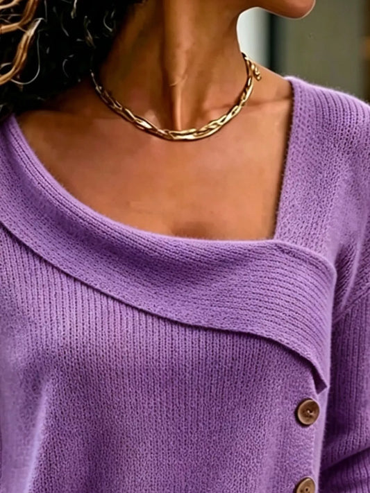 Curve Appeal Asymmetrical Sweater - Bayou Curves