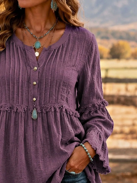 Free Spirit Fringe Blouse - Bayou Curves