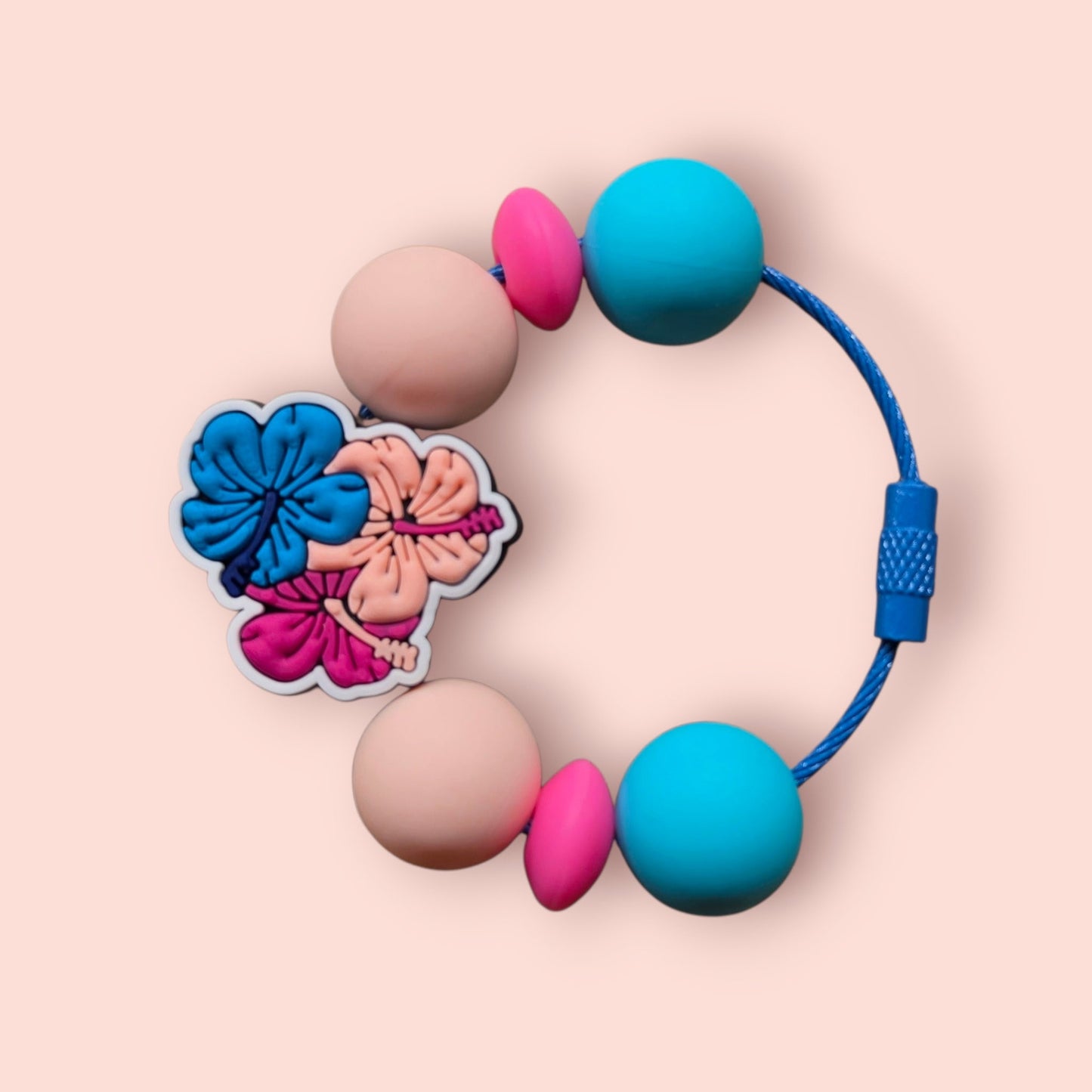 "Hawiian Flowers" Tumbler Charm