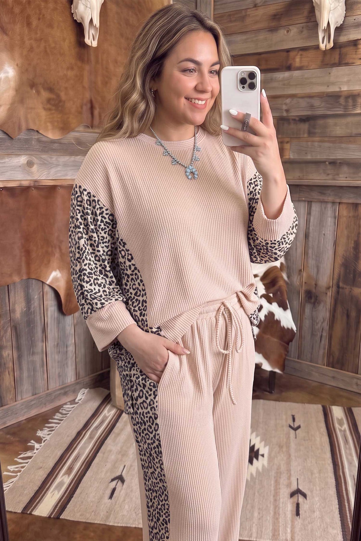 Wildly Comfortable Leopard Lounge Set