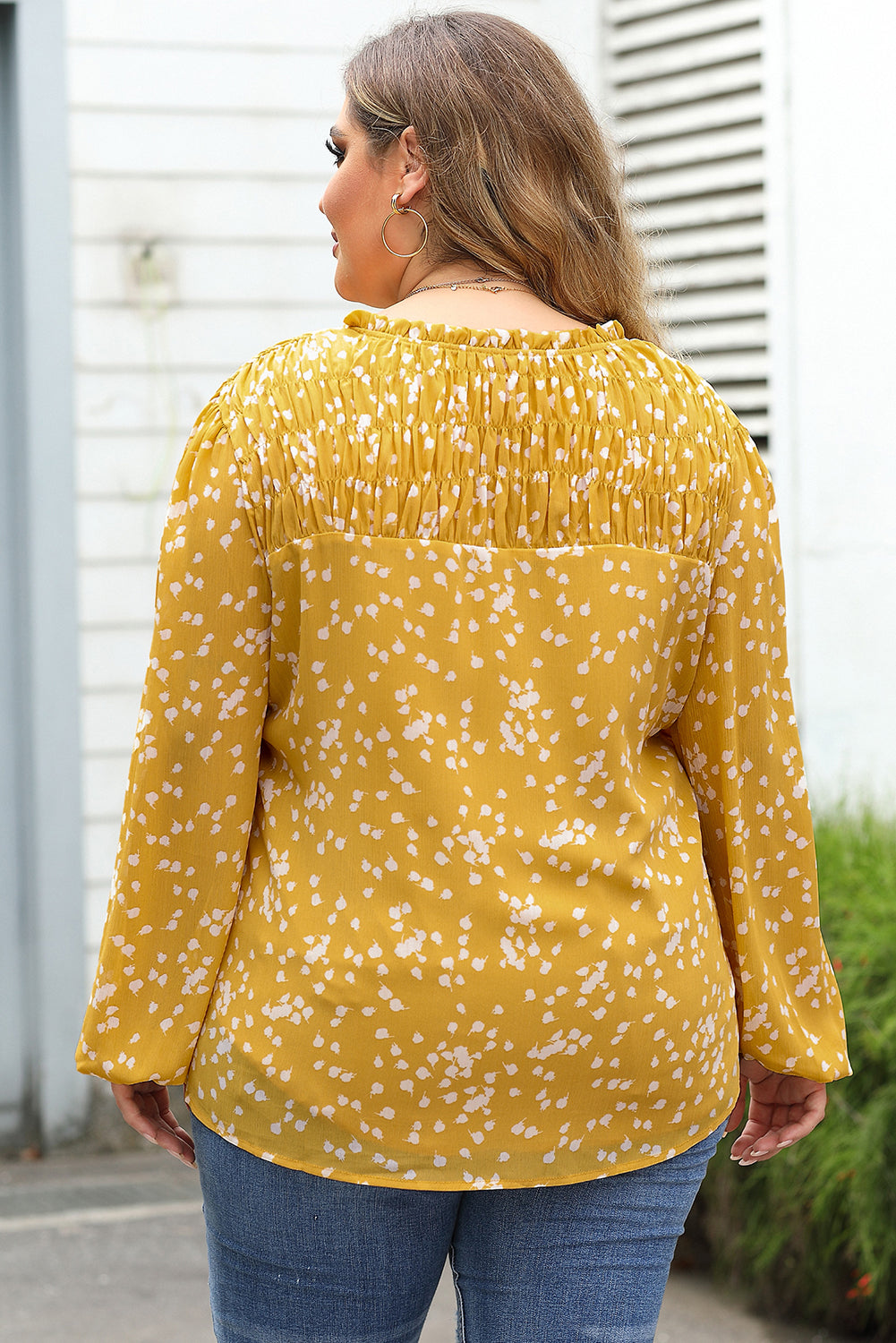 Golden Hour Split-Neck Blouse