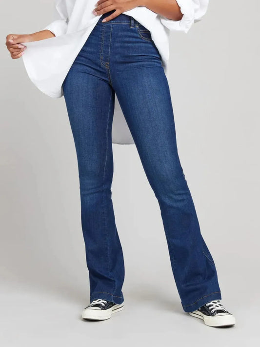 Full Size High-Waisted Flare Jeans Plus Size - Bayou Curves