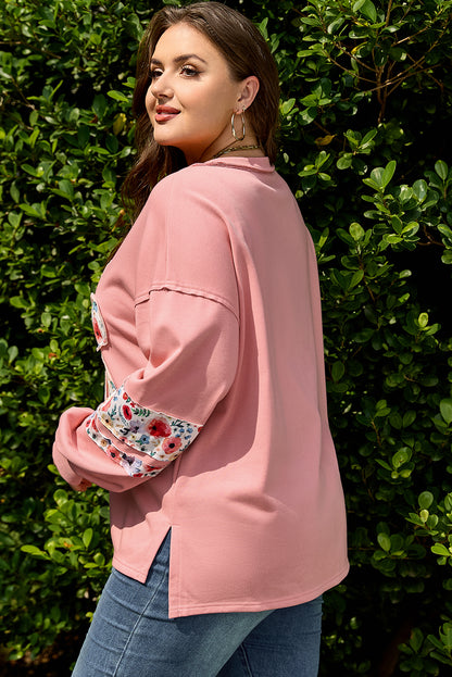 Petal Power Floral Appliqué Sweatshirt