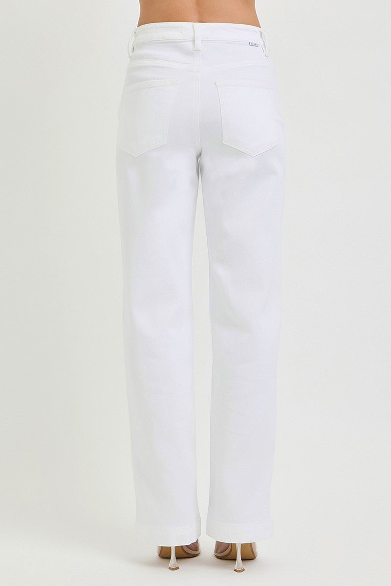 RISEN Full Size High Rise Wide Baggy Pants Plus Size - Bayou Curves