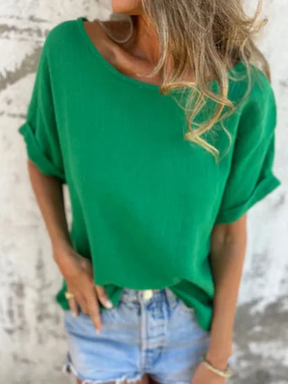 Simply Sassy Rolled Sleeve Top