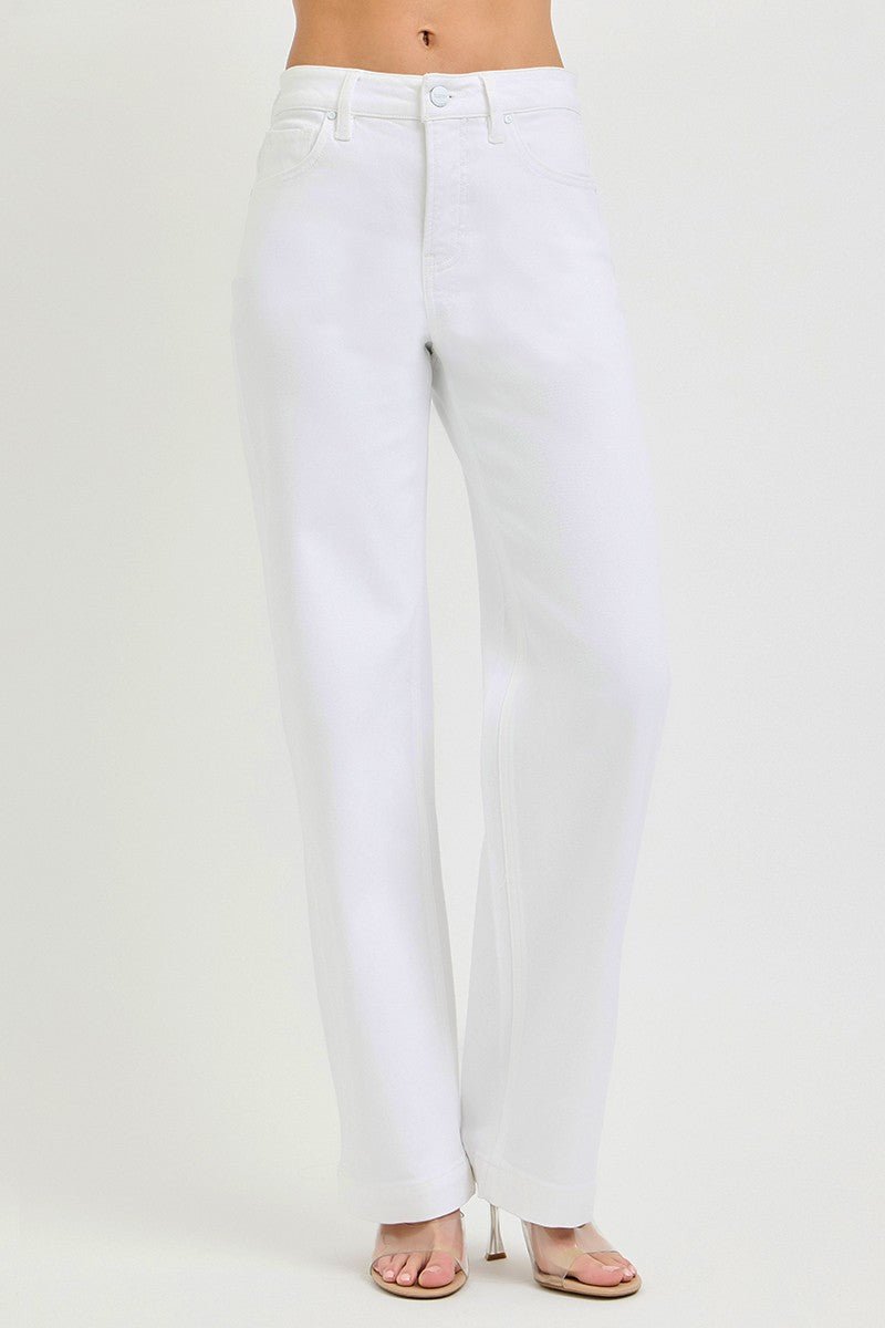 RISEN Full Size High Rise Wide Baggy Pants Plus Size - Bayou Curves