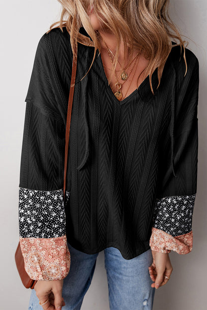 Blooms Floral Cuff Blouse