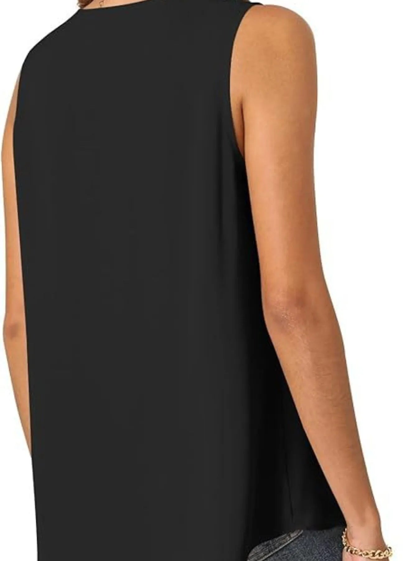 Full Size V-Neck Sleeveless Tank Top Plus Size - Bayou Curves