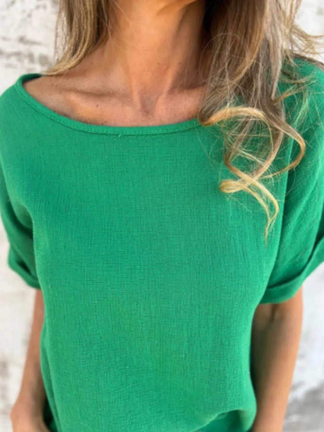 Full Size Round Neck Short Sleeve T-Shirt Plus Size - Bayou Curves