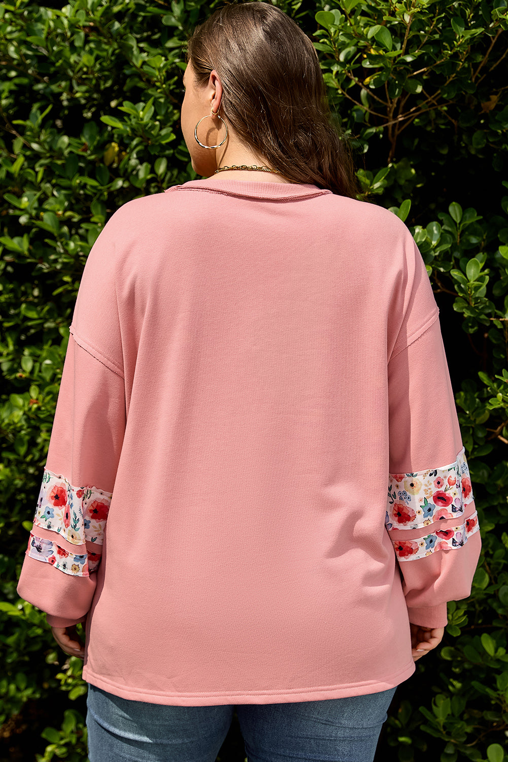 Petal Power Floral Appliqué Sweatshirt