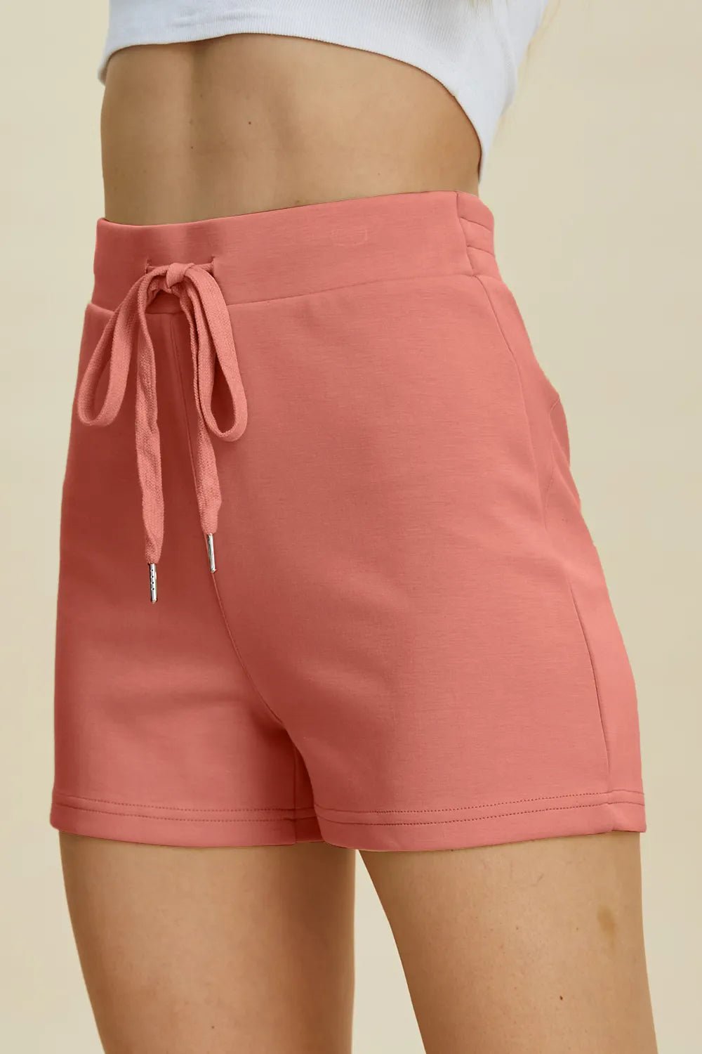 Basic Bae Full Size Air Scuba Drawstring High Waist Shorts - Bayou Curves