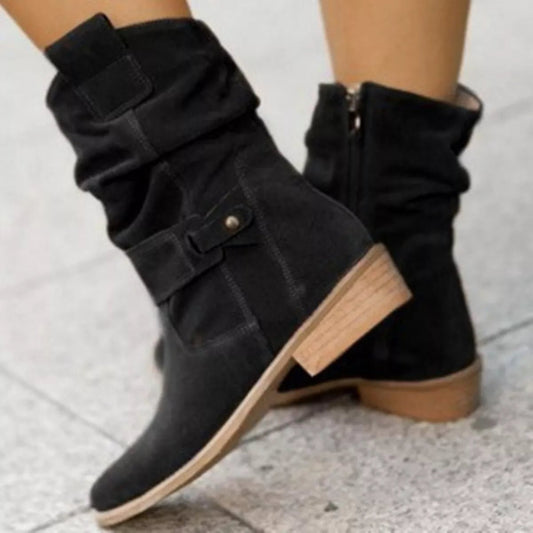 Boot Scootin’ Suede Slouch Boots - Bayou Curves