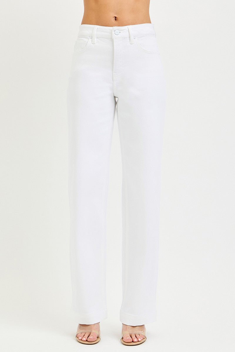 RISEN Full Size High Rise Wide Baggy Pants Plus Size - Bayou Curves