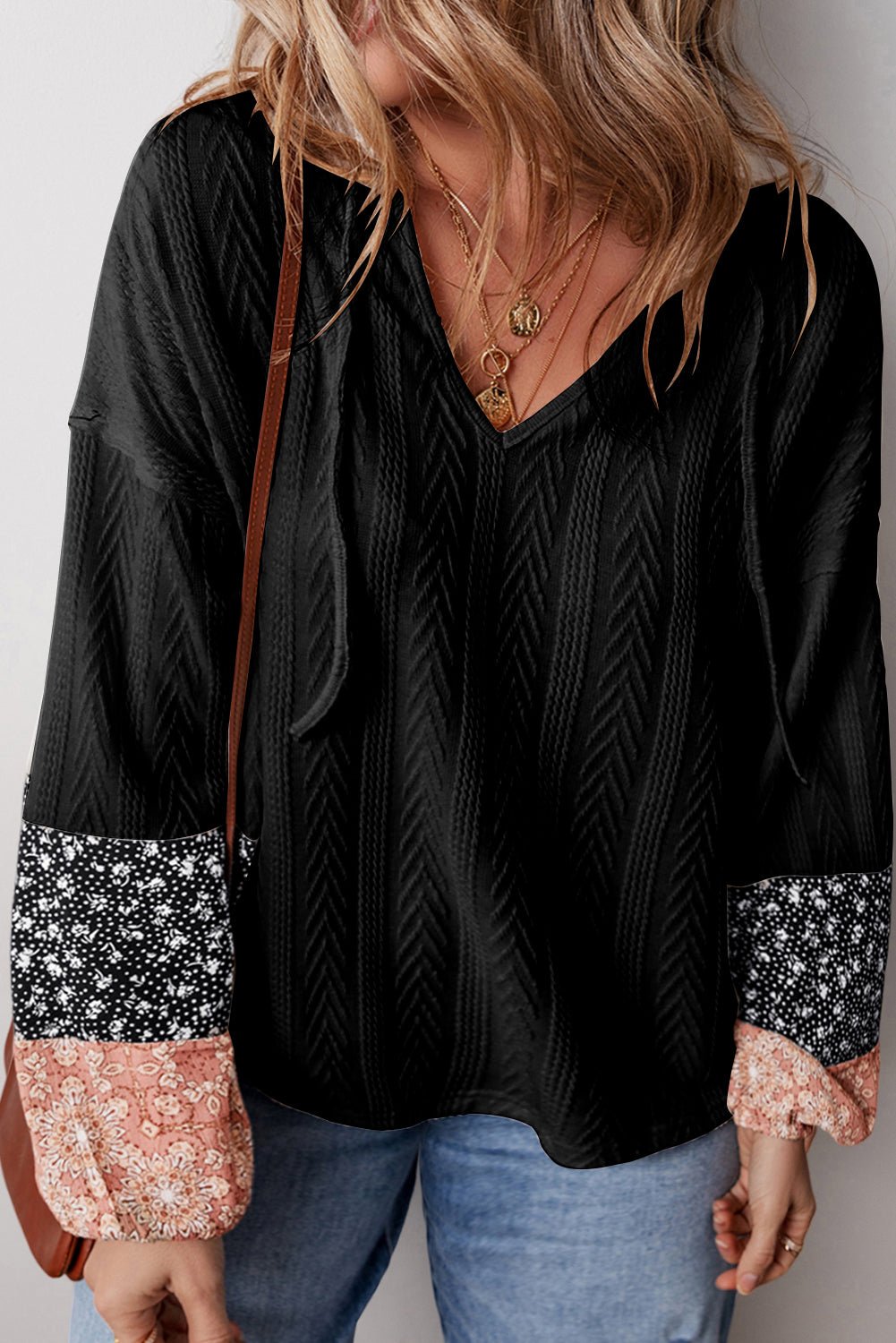 Blooms Floral Cuff Blouse
