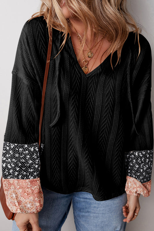 Blooms Floral Cuff Blouse