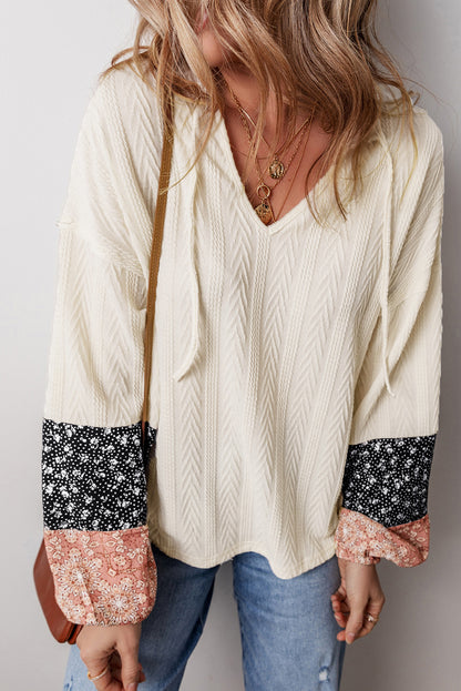 Blooms Floral Cuff Blouse