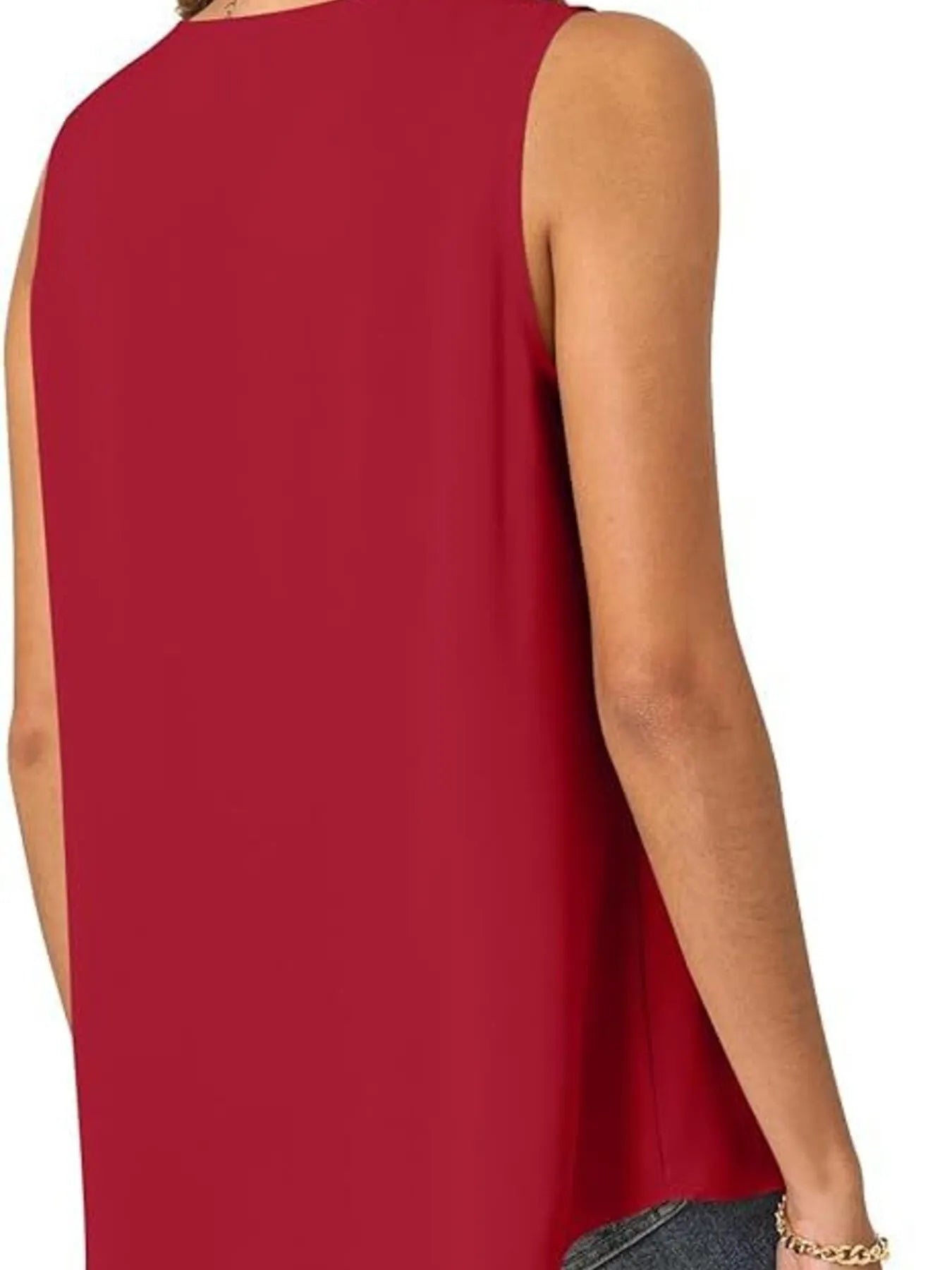 Full Size V-Neck Sleeveless Tank Top Plus Size - Bayou Curves