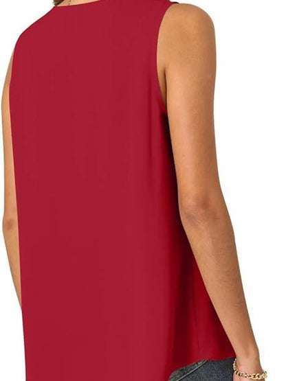Full Size V-Neck Sleeveless Tank Top Plus Size - Bayou Curves