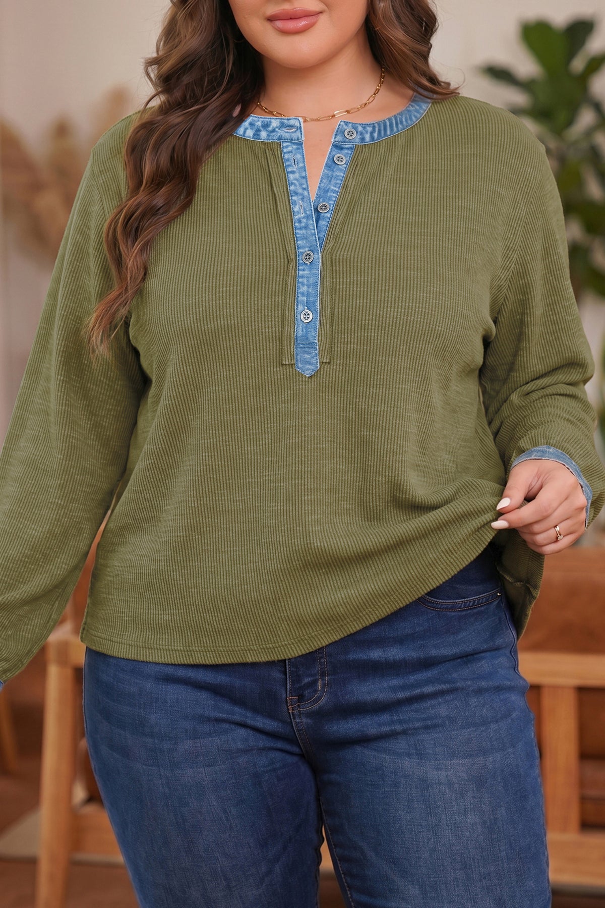 Denim & Done Ribbed Top