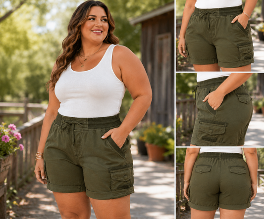 Loose-fit Shorts With Pockets High-waisted