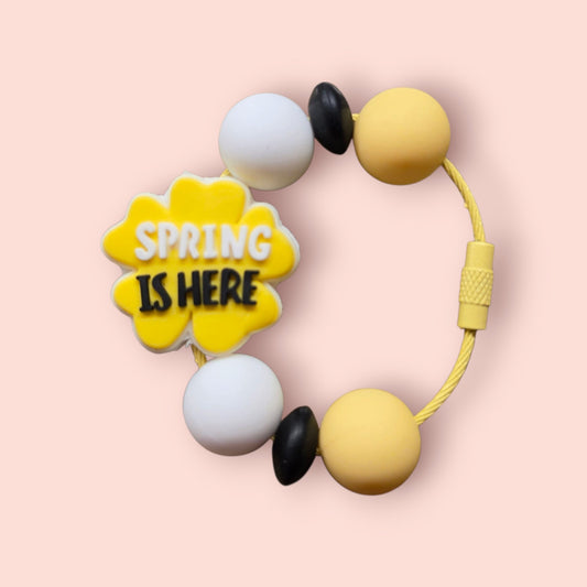 "Spring Is Here Yellow" Tumbler Charm
