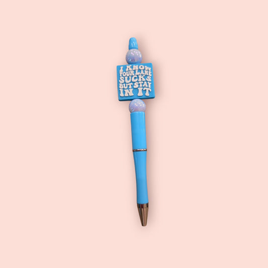 I Know Your Lane Sucks Blue Pen - Bayou Curves