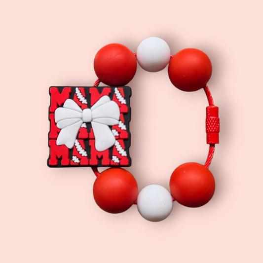 "Mama White Bow" Tumbler Charm