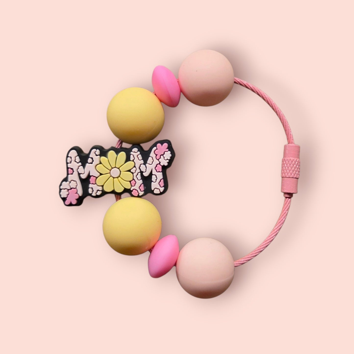 "Mom Yellow Flower" Tumbler Charm