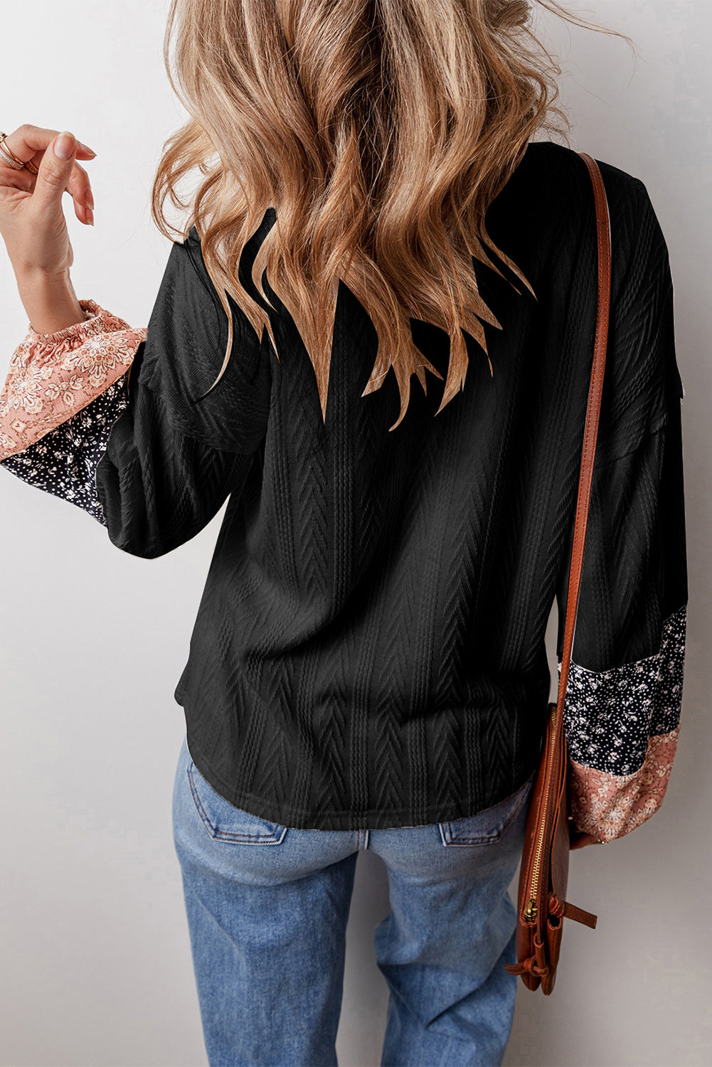 Blooms Floral Cuff Blouse