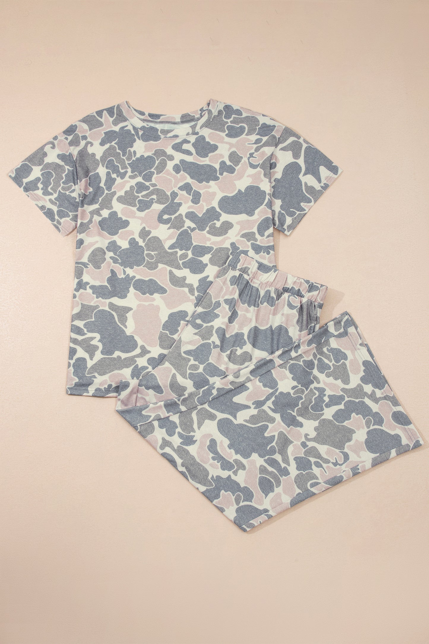Plus Size Retro Camouflage Print 2pcs Outfit