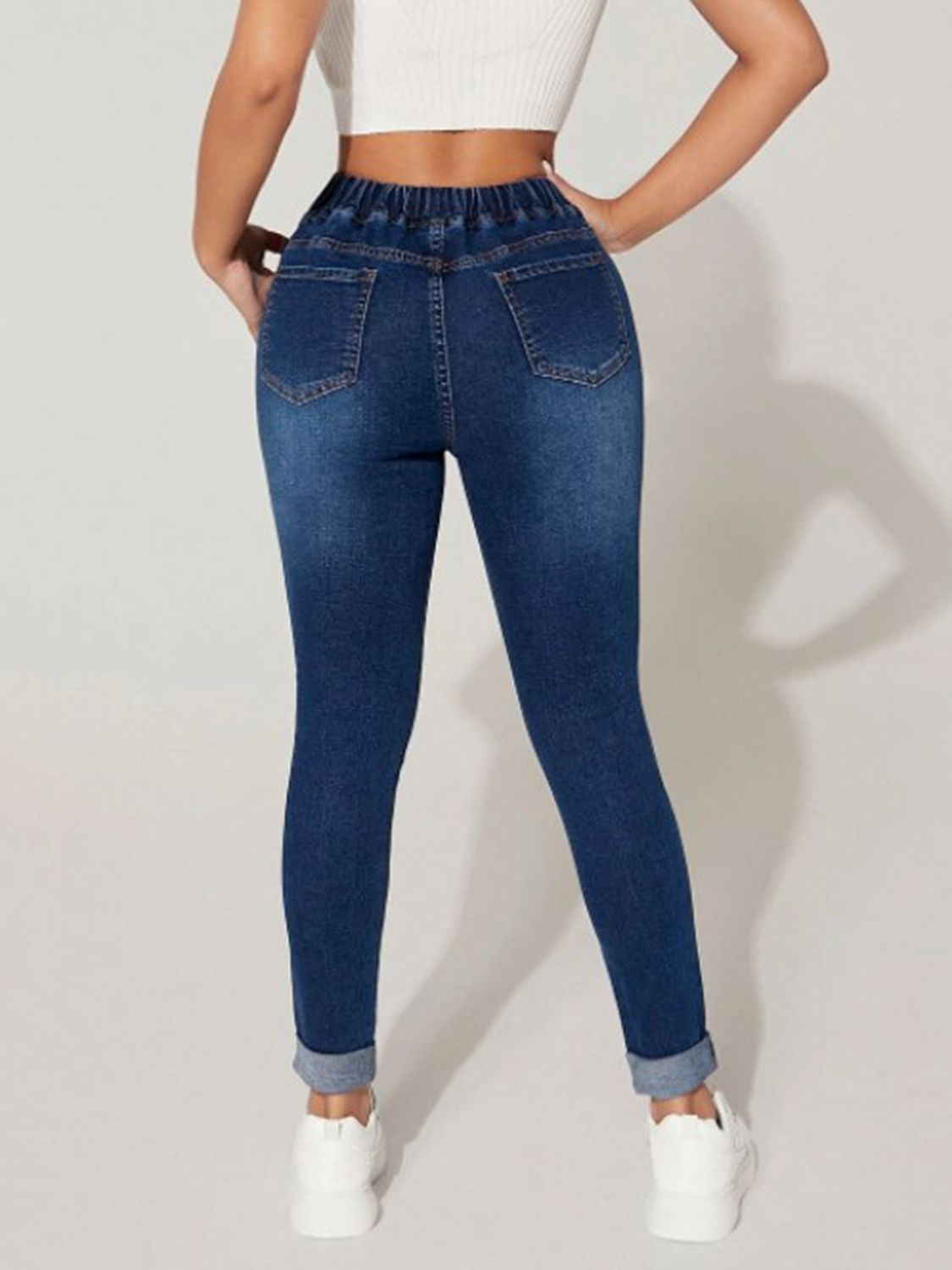 Drawstring Cropped Jeans - Bayou Curves
