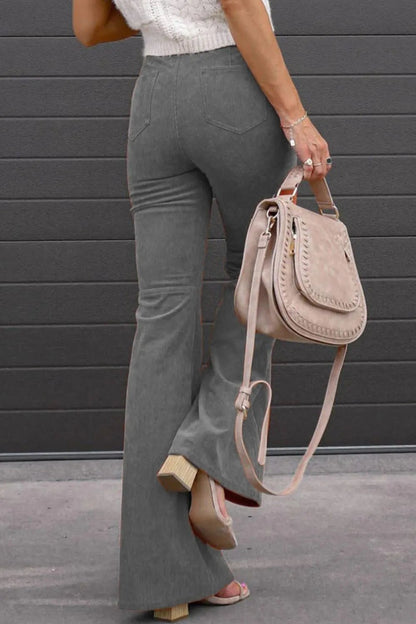 Full Size Hight Waist Bootcut Pants Plus Size - Bayou Curves