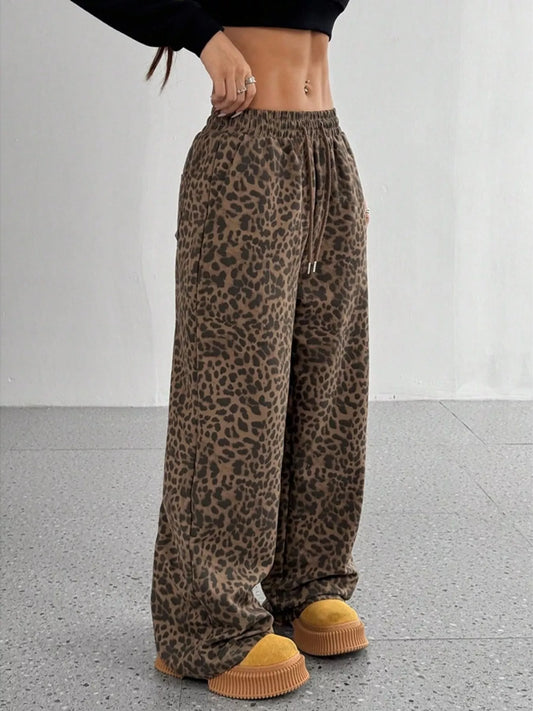 Wild & Easy Leopard Wide-Leg Pants - Bayou Curves