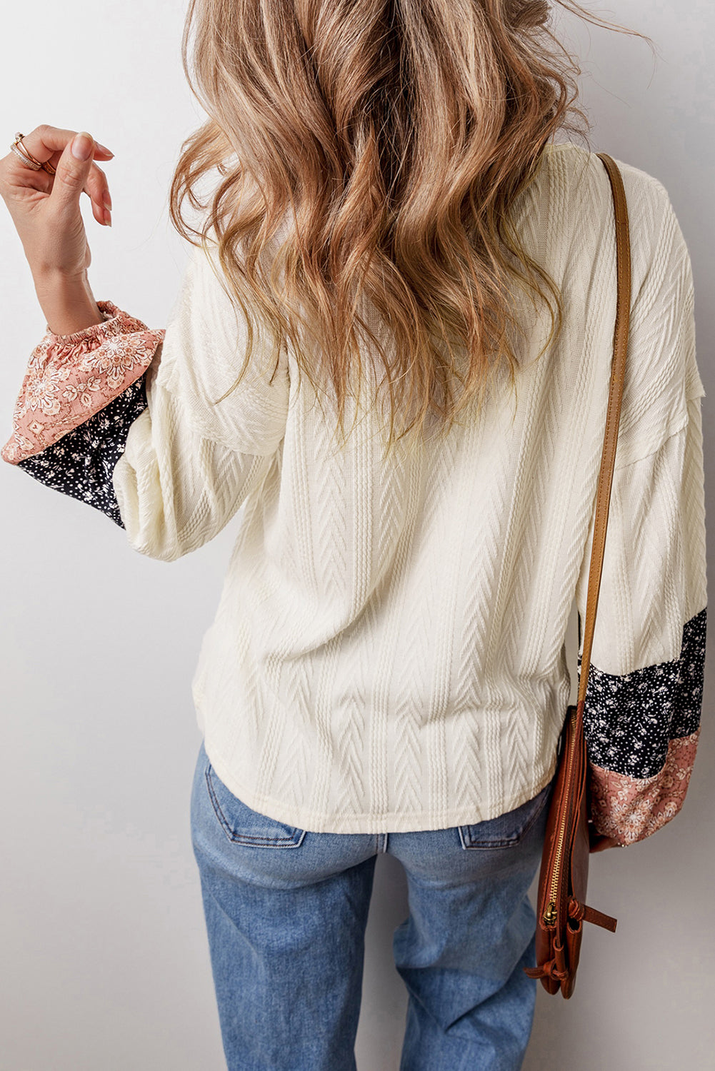 Blooms Floral Cuff Blouse