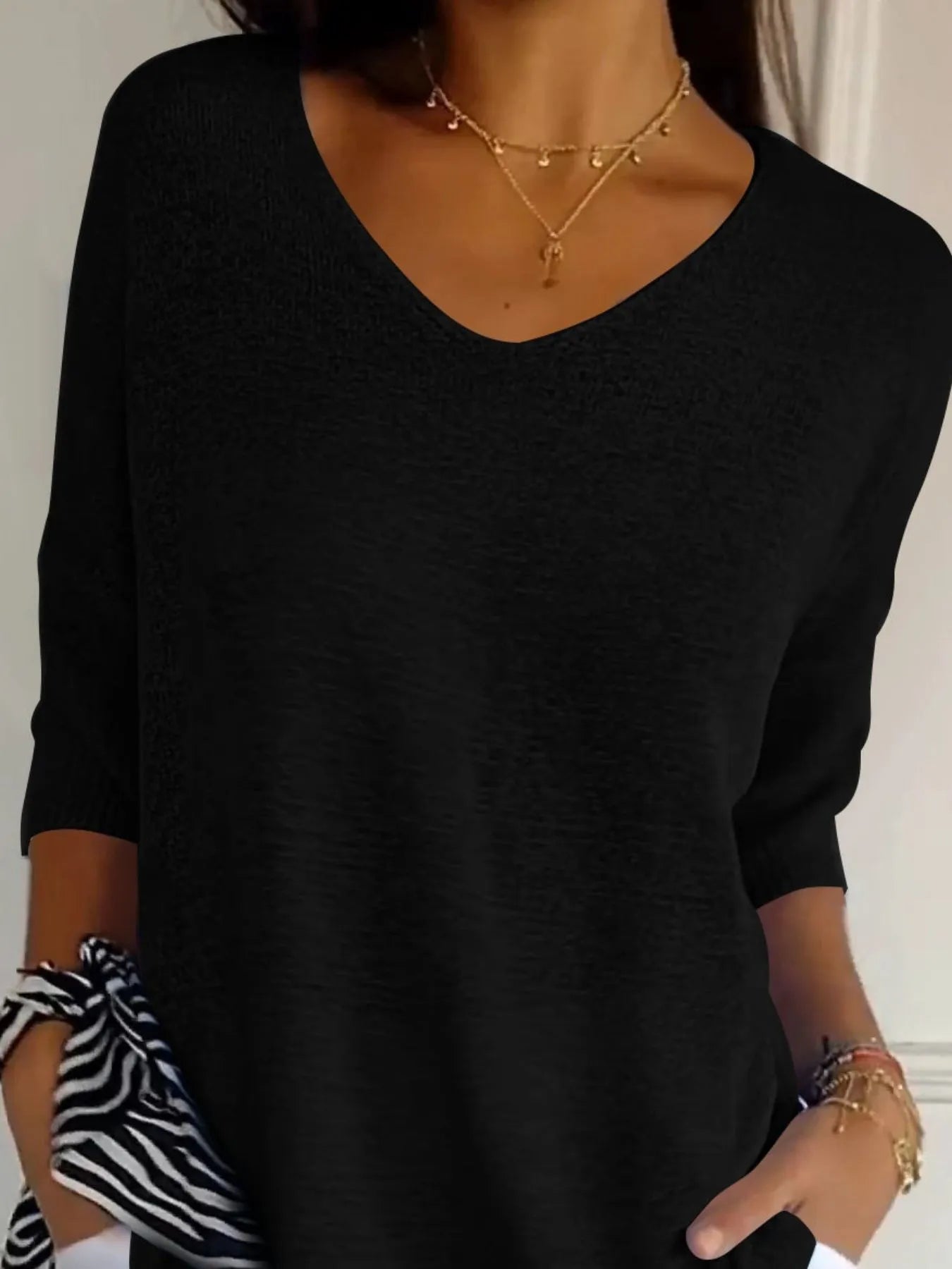 Full Size Relaxed Fit Ribbed Hem Sweater Plus Size - Bayou Curves