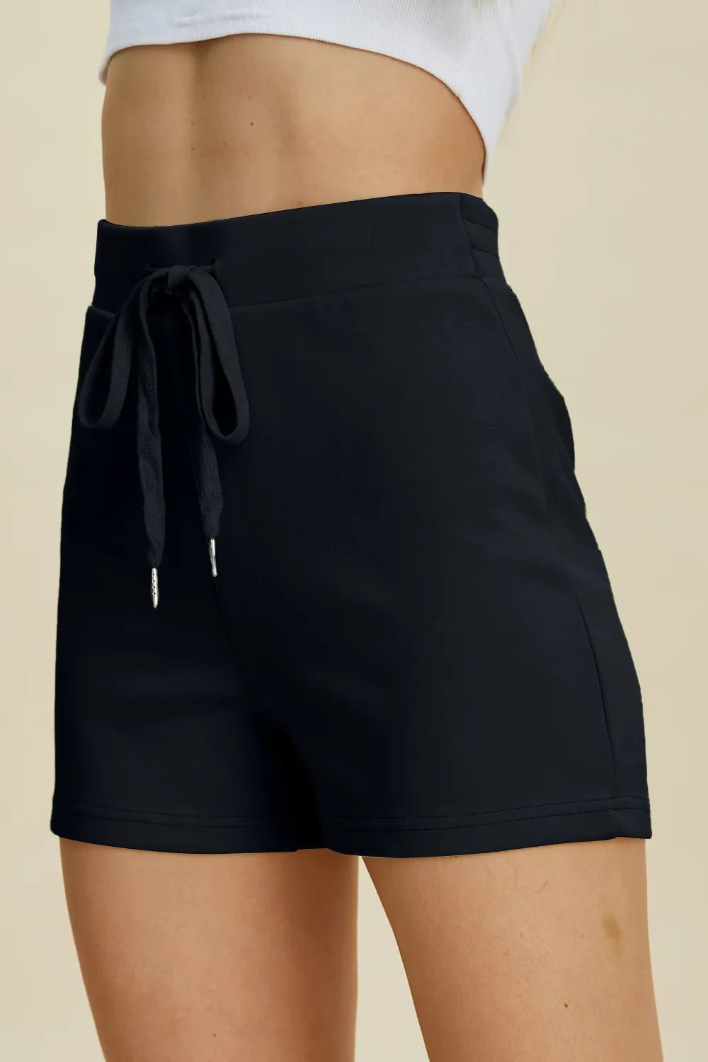 Basic Bae Full Size Air Scuba Drawstring High Waist Shorts - Bayou Curves
