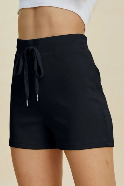 Basic Bae Full Size Air Scuba Drawstring High Waist Shorts - Bayou Curves