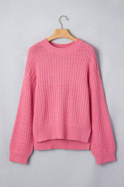 Sweet Texture Drop-Shoulder Sweater