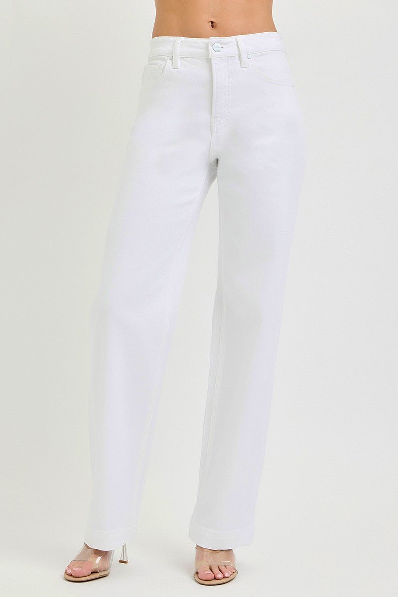 RISEN Full Size High Rise Wide Baggy Pants Plus Size - Bayou Curves