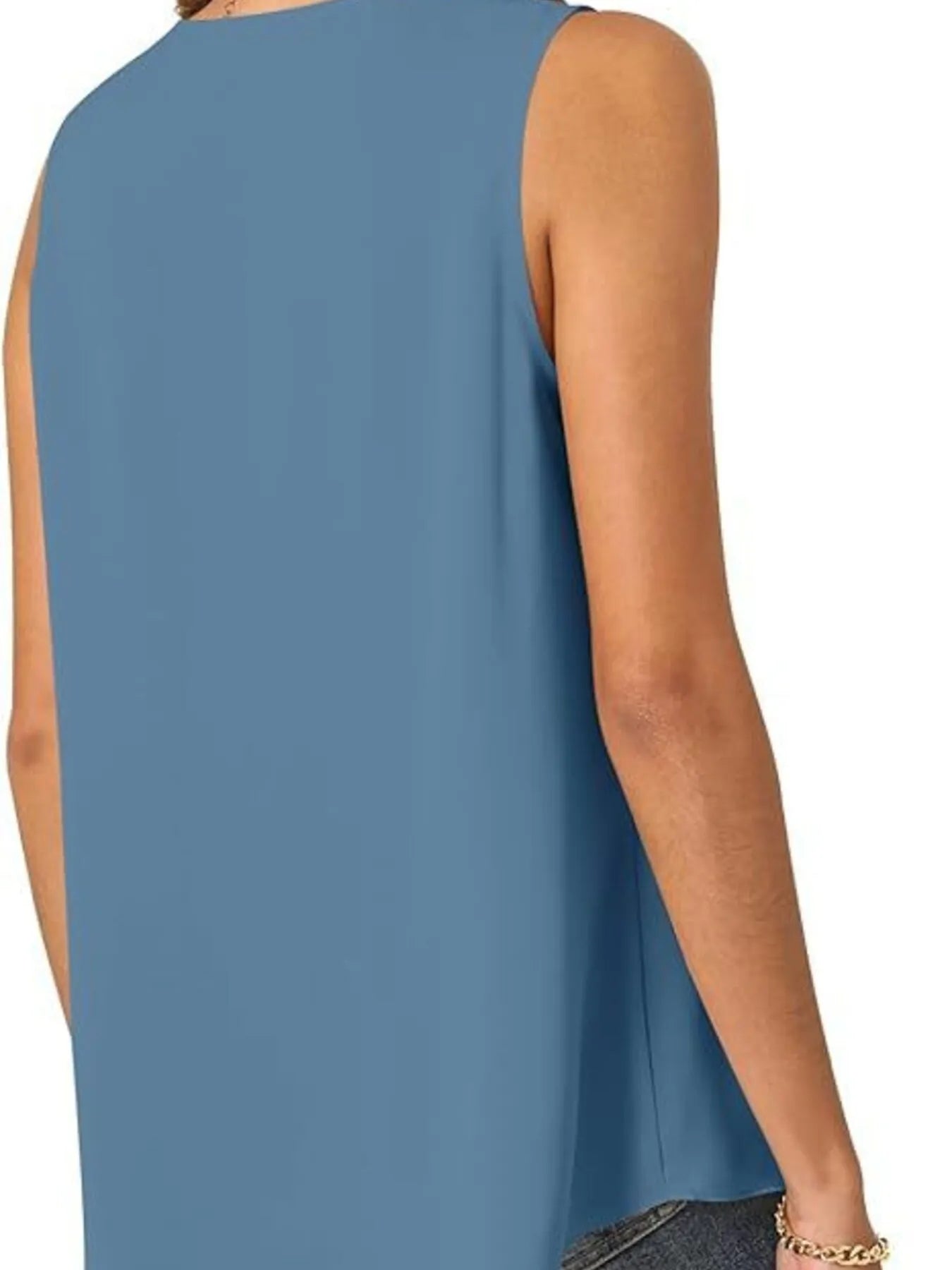 Full Size V-Neck Sleeveless Tank Top Plus Size - Bayou Curves