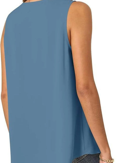 Full Size V-Neck Sleeveless Tank Top Plus Size - Bayou Curves