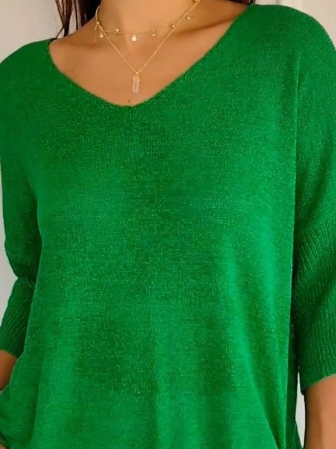 Full Size Relaxed Fit Ribbed Hem Sweater Plus Size - Bayou Curves