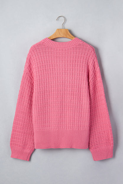 Sweet Texture Drop-Shoulder Sweater