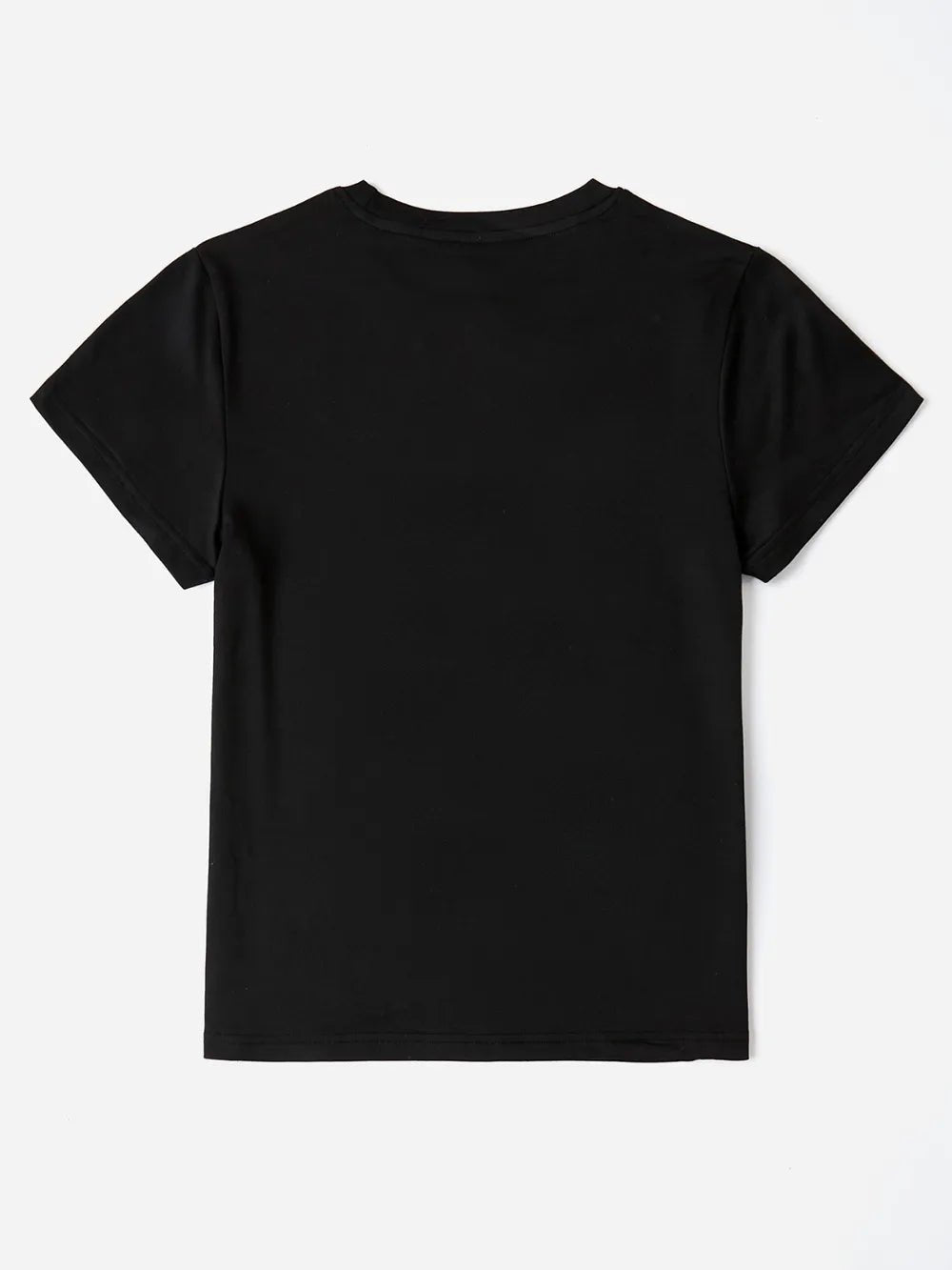 Letter Round Neck Short Sleeve T-Shirt - Bayou Curves