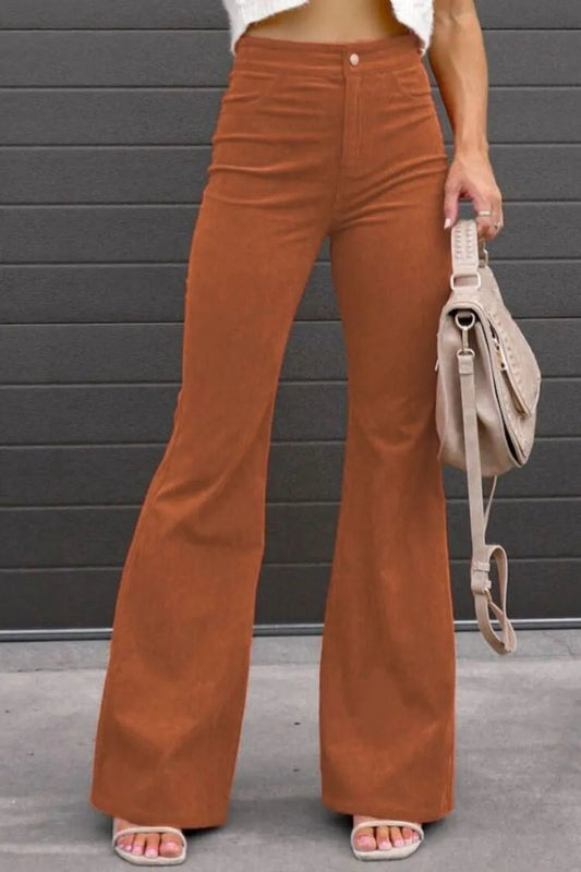 Full Size Hight Waist Bootcut Pants Plus Size - Bayou Curves
