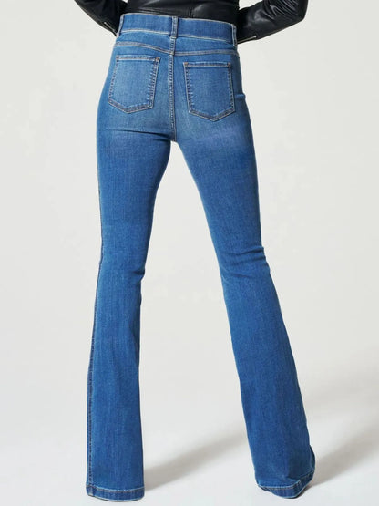 Full Size High-Waisted Flare Jeans Plus Size - Bayou Curves