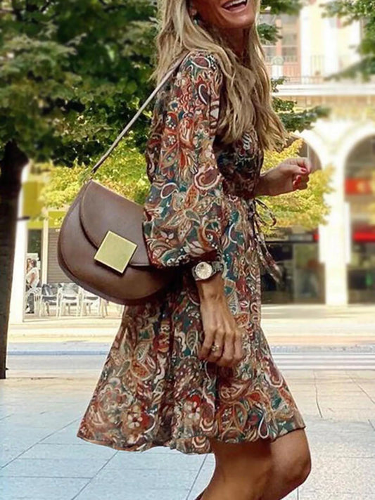 Boho Babe Paisley Mini Dress - Bayou Curves