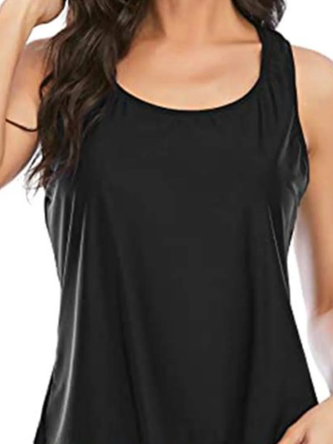 Cutout Printed Round Neck Three-Piece Swim Set - Bayou Curves
